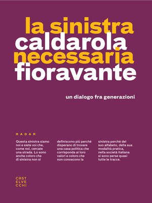 cover image of La sinistra necessaria